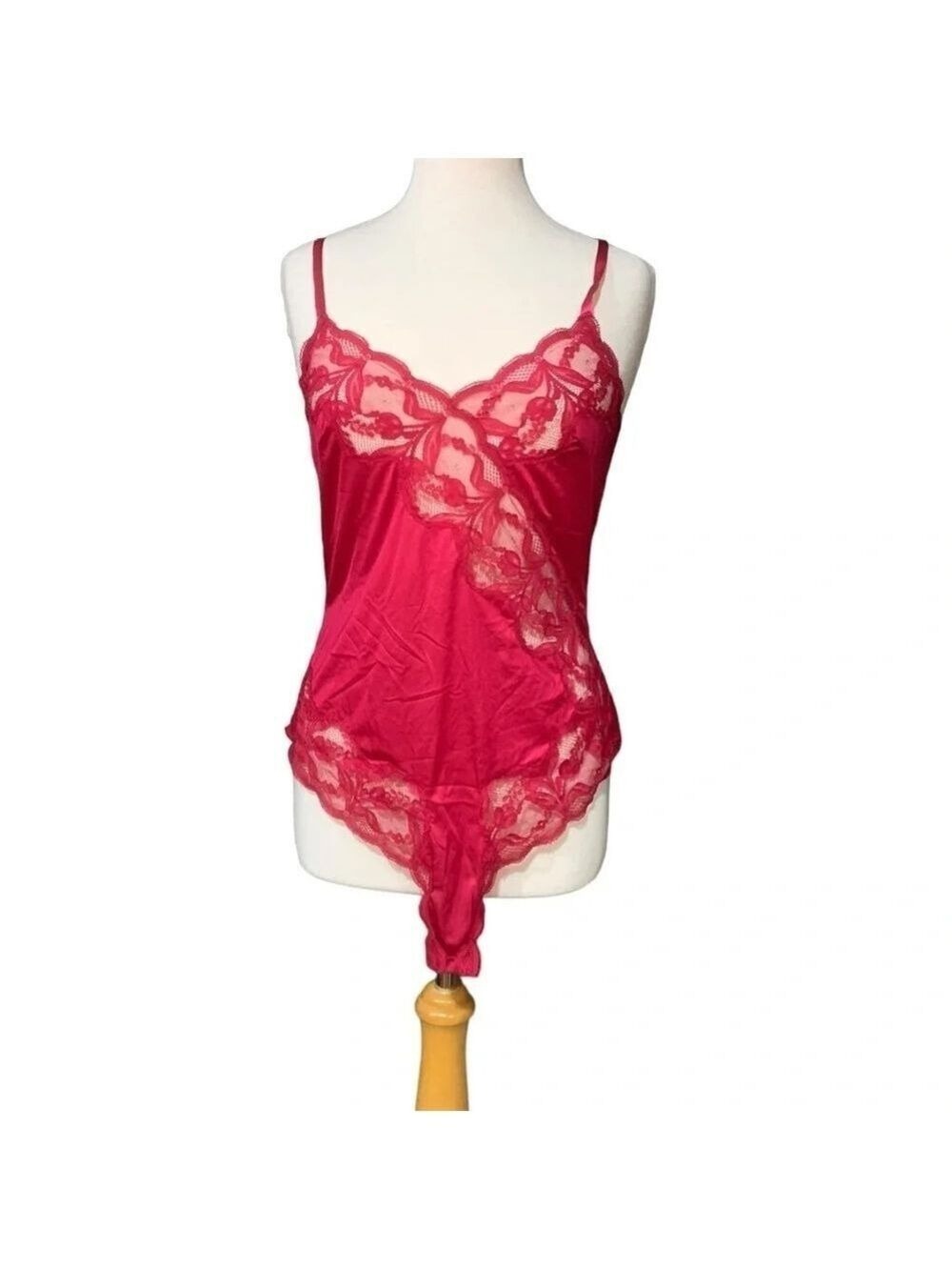 ❤️Wondermaid no cling lace teddy bodysuit Union made size 34/6